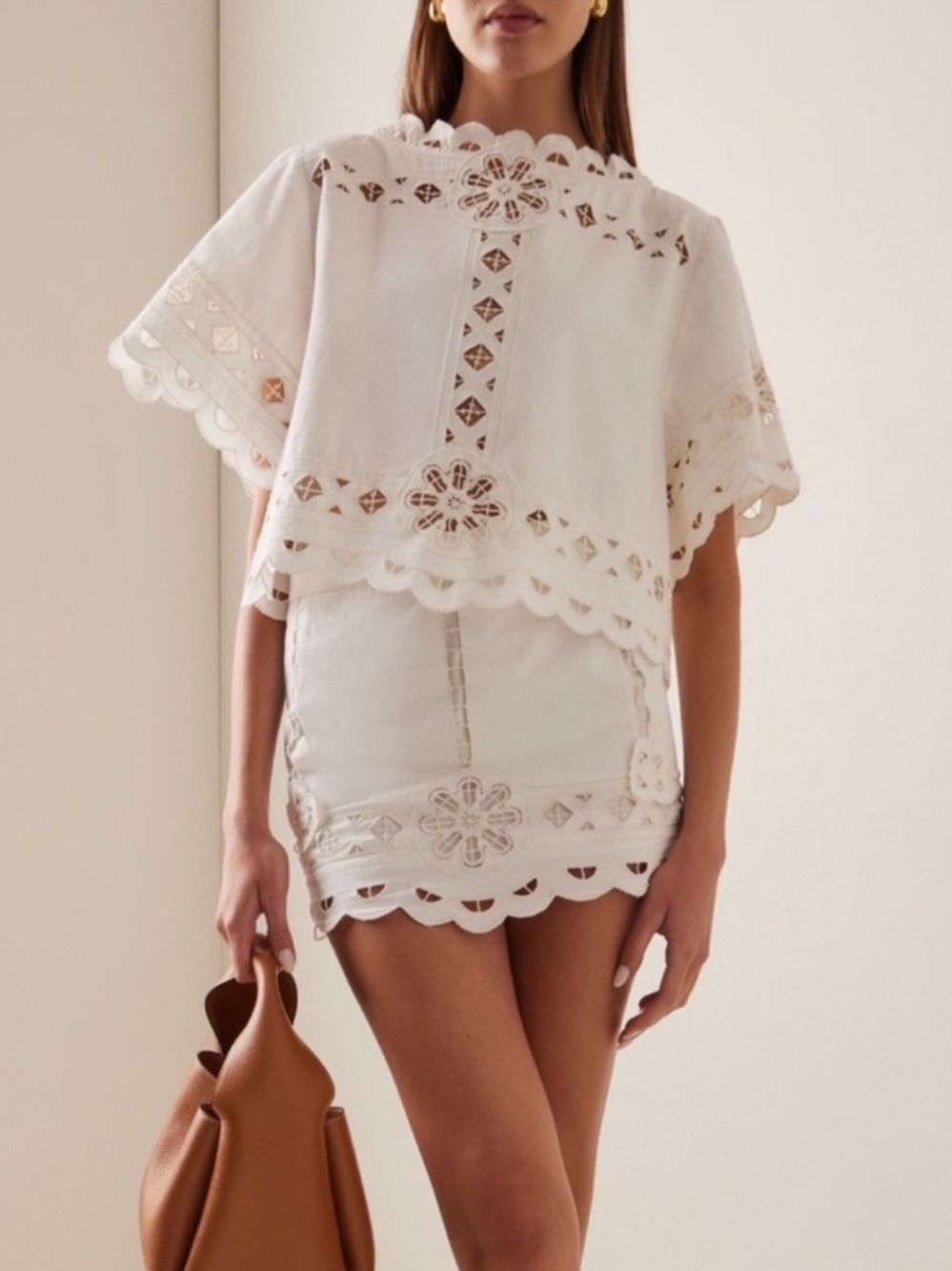 Isabel Marant Parissa broderie anglaise cotton blouse top